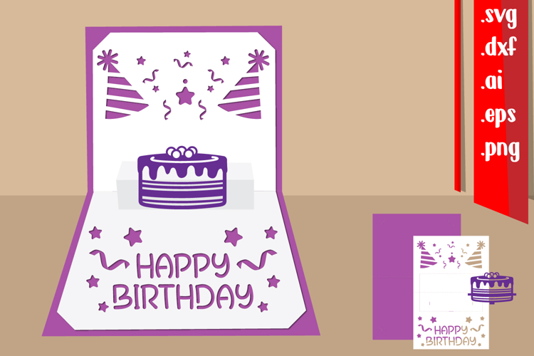 Pop Up Birthday Card SVG