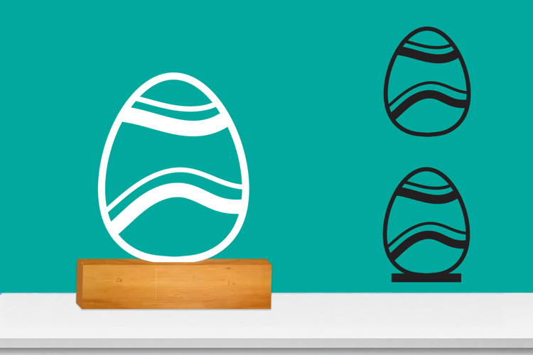 Easter Egg SVG Laser file, Plotter file