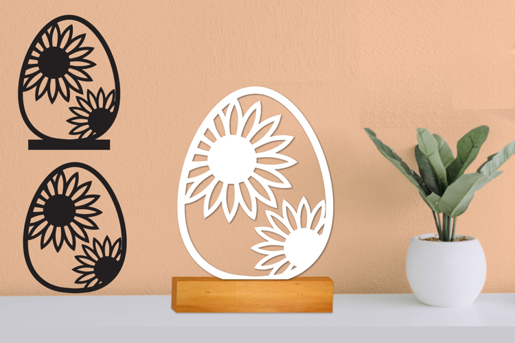Easter Egg SVG Laser file, Plotter file
