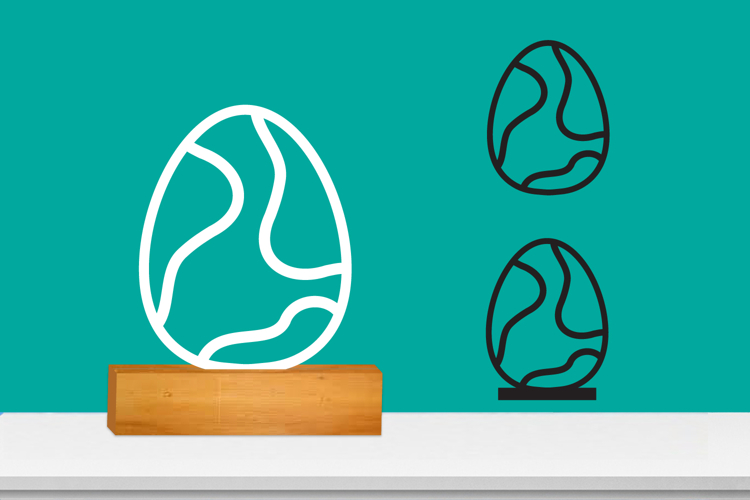 Easter Egg SVG Laser file, Plotter file