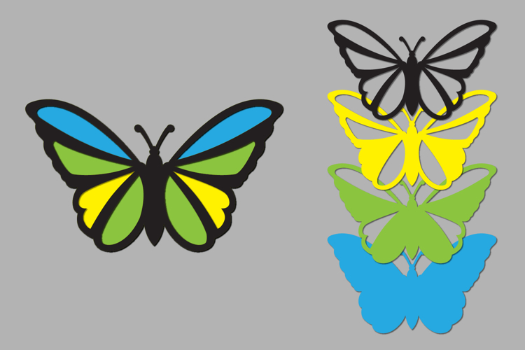 Butterfly Layered Papercut, DIY Spring Animals, DIY Spring