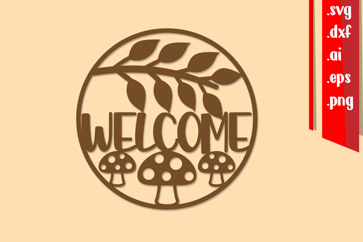 Fall Round Sign Laser cut, Welcome Sign, Fall Sign