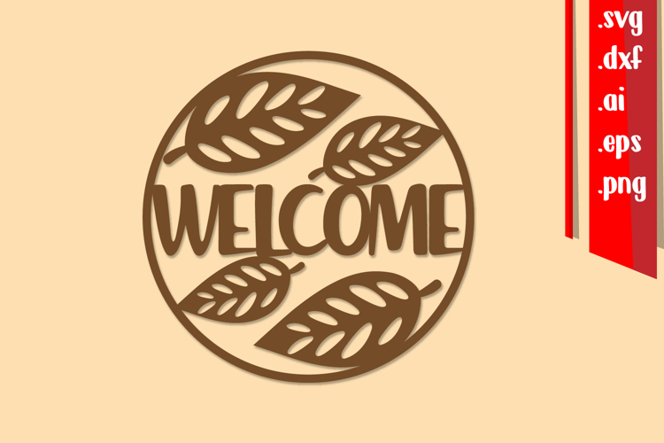 Fall Round Sign Laser cut, Welcome Round Sign, Fall Sign