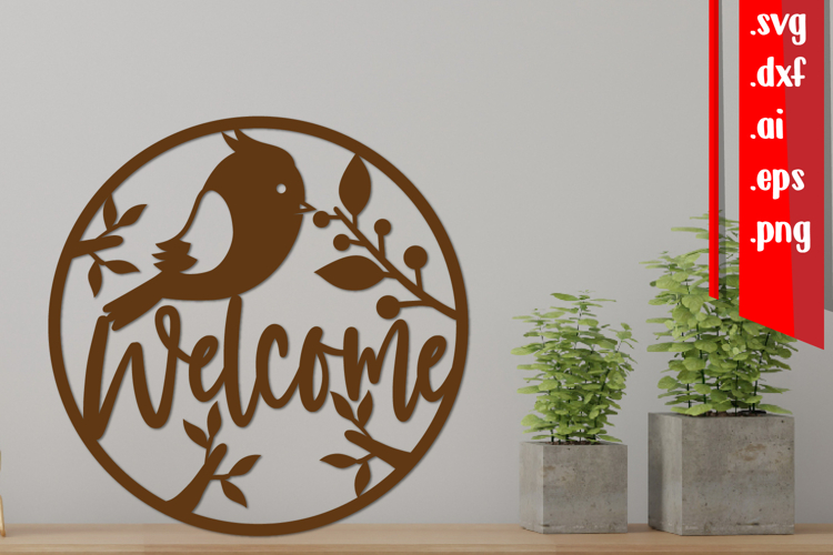 Welcome Round Sign, Fall Round Sign, Autumn Round Sign