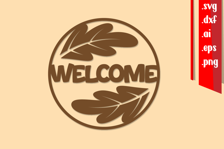 Fall Round Sign Laser cut, Welcome Round Sign, Fall Sign