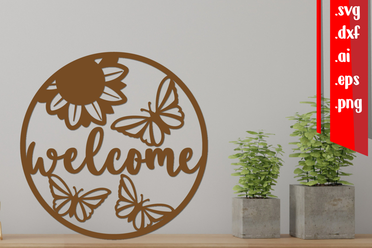 Welcome Round Sign, Fall Round Sign, Autumn Round Sign