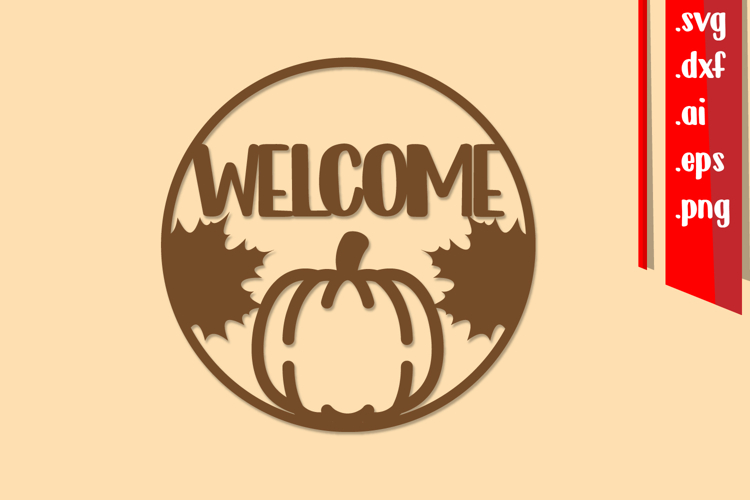 Fall Round Sign Laser cut, Welcome Round Sign, Fall Sign