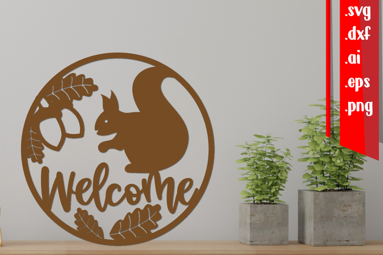 Welcome Round Sign, Fall Round Sign, Autumn Round Sign