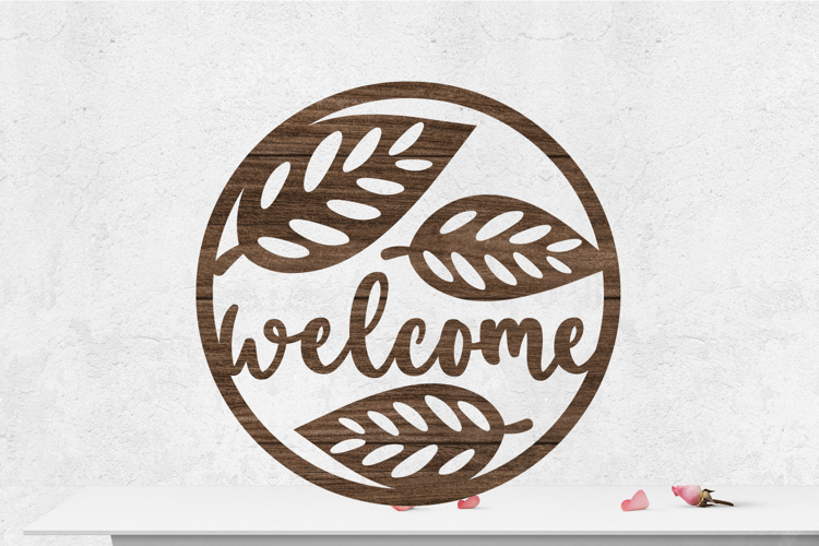 Fall Welcome Sign Rounded Laser cut