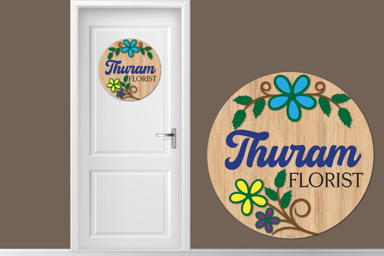 Flower Sign svg, Nursery Name Sign Svg, Spring Sign