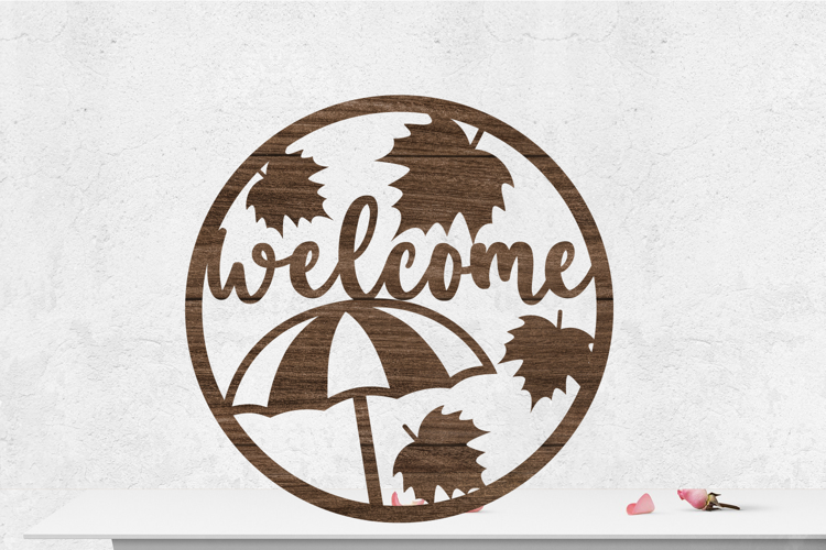 Fall Welcome Sign Rounded Laser cut