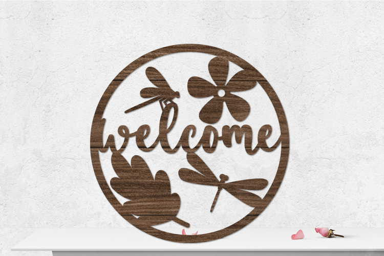 Fall Welcome Sign Rounded Laser cut