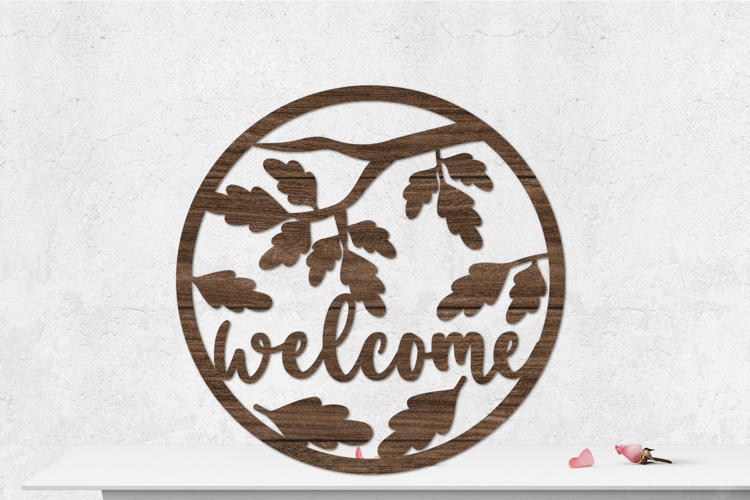 Fall Welcome Sign Rounded Laser cut