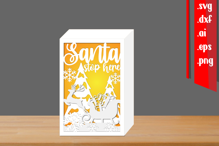 Christmas Shadow Box Paper cut - 3D Shadow Box