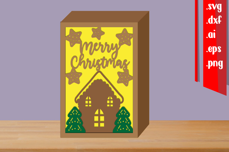 Christmas Shadow Box Paper cut - 3D Shadow Box