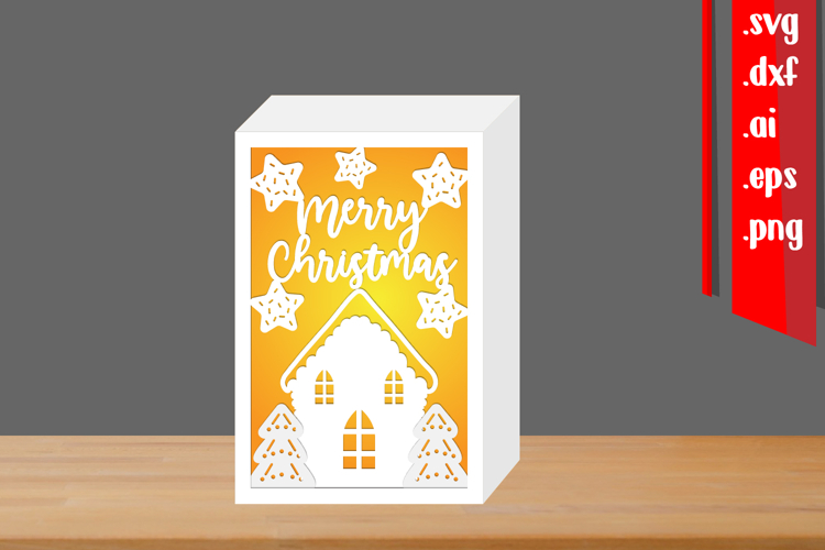 Christmas Shadow Box Paper cut - 3D Shadow Box