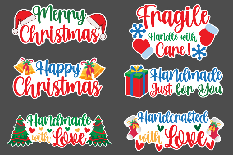 Christmas Small business stickers, Thank you stickers