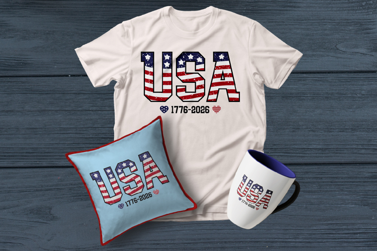 USA 250th, 4th of July, America Anniversary Sublimation