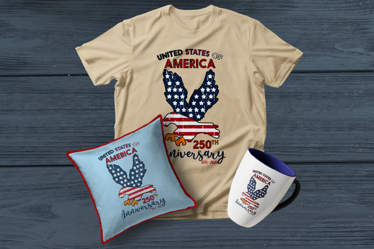 USA 250th, 4th of July, America Anniversary Sublimation