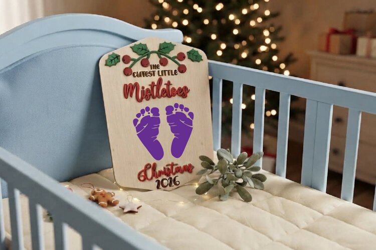 Mistletoes Board | Mistletoes | Baby First Christmas example image 1