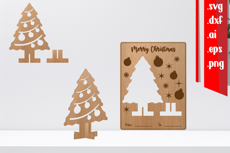 Christmas Wooden Card, Christmas Souvenir, Christmas Pop Out