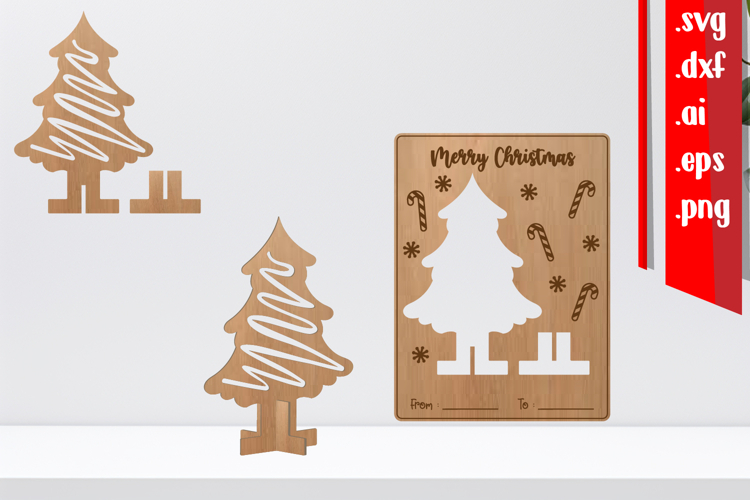 Christmas Wooden Card, Christmas Souvenir, Christmas Pop Out
