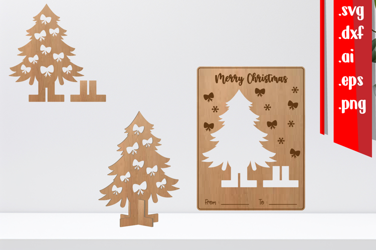 Christmas Wooden Card, Christmas Souvenir, Christmas Pop Out