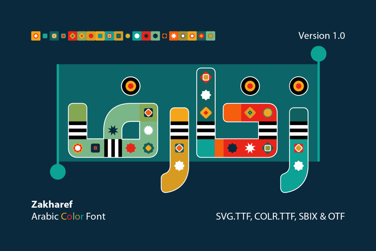 Zakharef - Arabic Color Font
