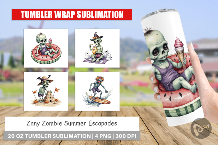 Tumbler Zany Zombie Escapades