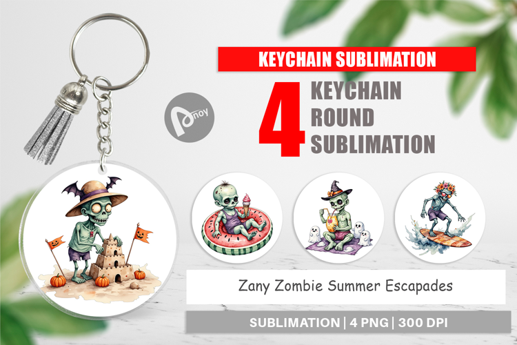 Keychain Zany Zombie Escapades