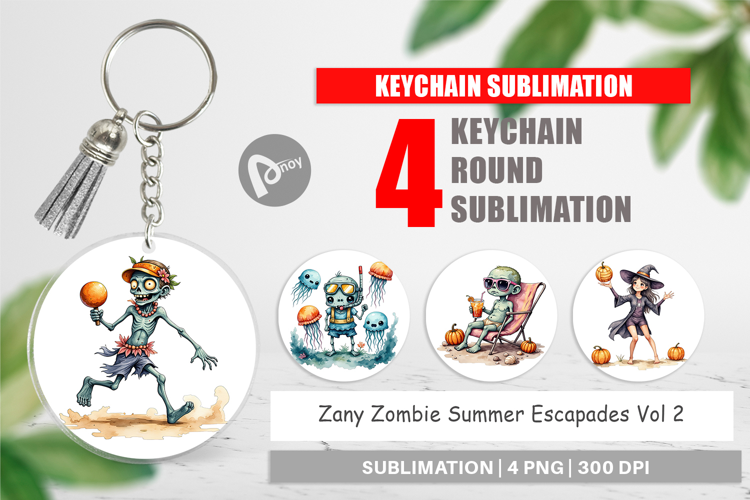 Keychain Zany Zombie Escapades