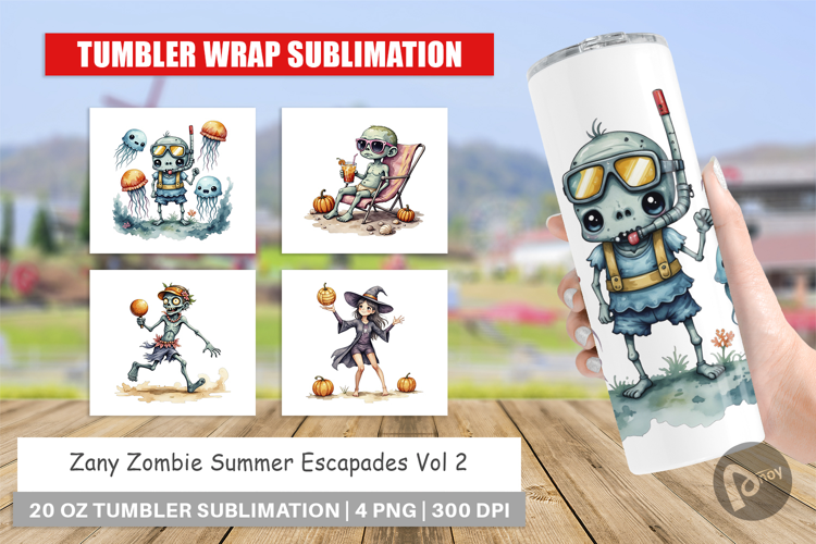 Tumbler Zany Zombie Escapades