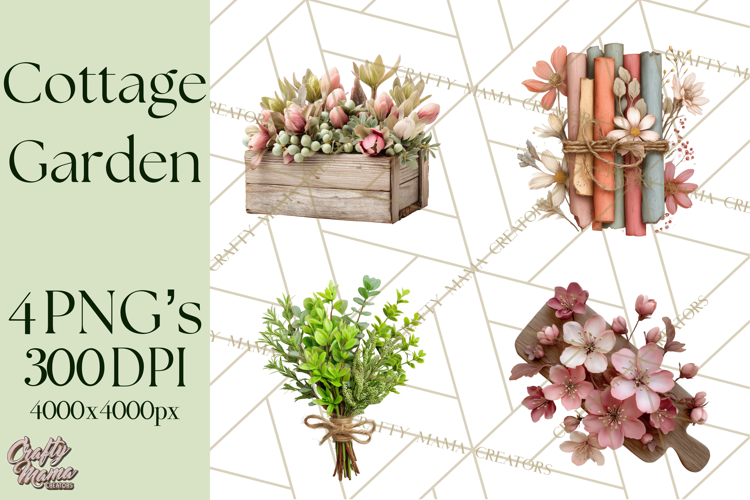 Early Spring Garden Cottagecore PNG, Seedling Terracotta