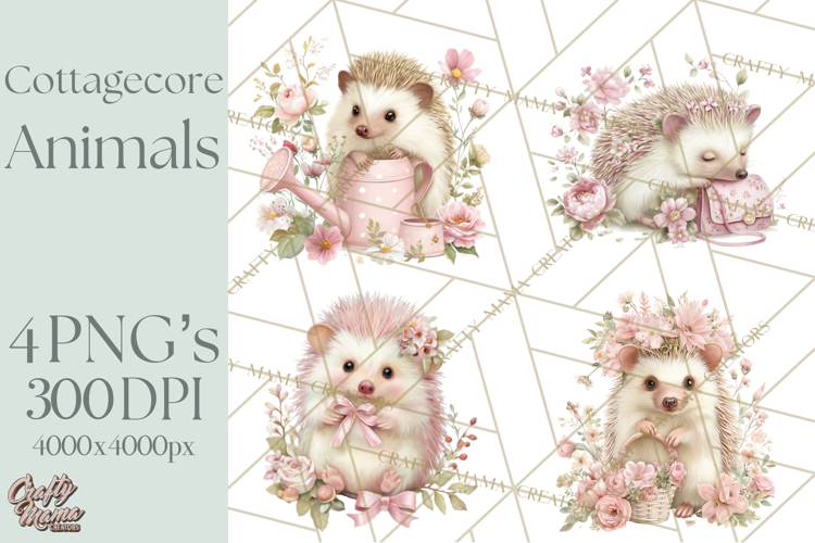 Pastel Cottagecore Animals Clipart, Cute Spring Animals Png