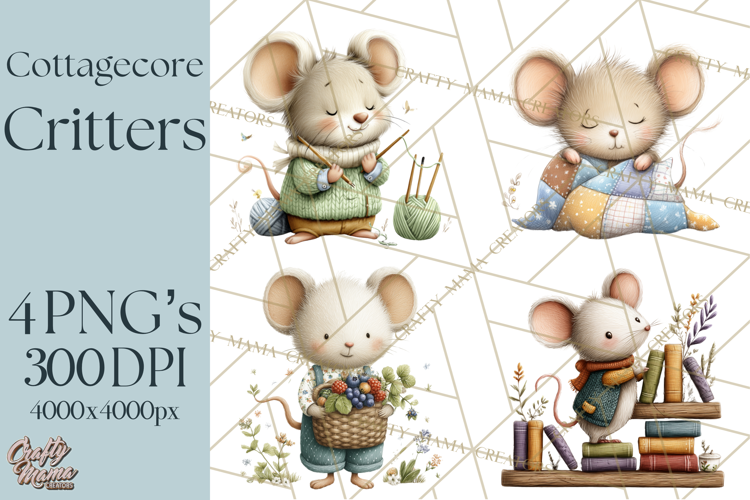 Cottagecore Animals PNG, Woodland Critters Clipart