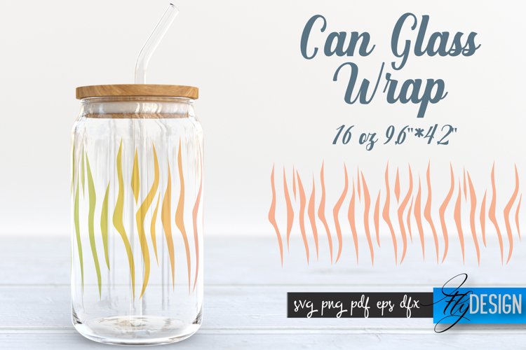 Can Glass Wrap | Animals SVG | Zebra SVG Design | Template