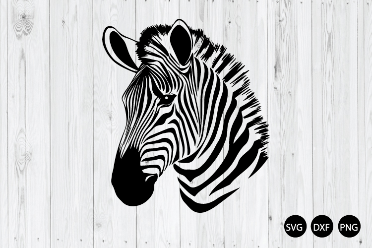 Zebra Head SVG, Wild Zebra SVG, Animal Head SVG