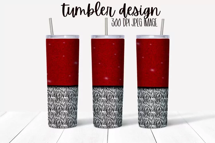 Tumbler Wrap Design - Animal Print & Glitter