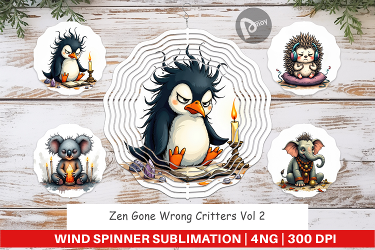 Wind Spinner Zen Fail Critters