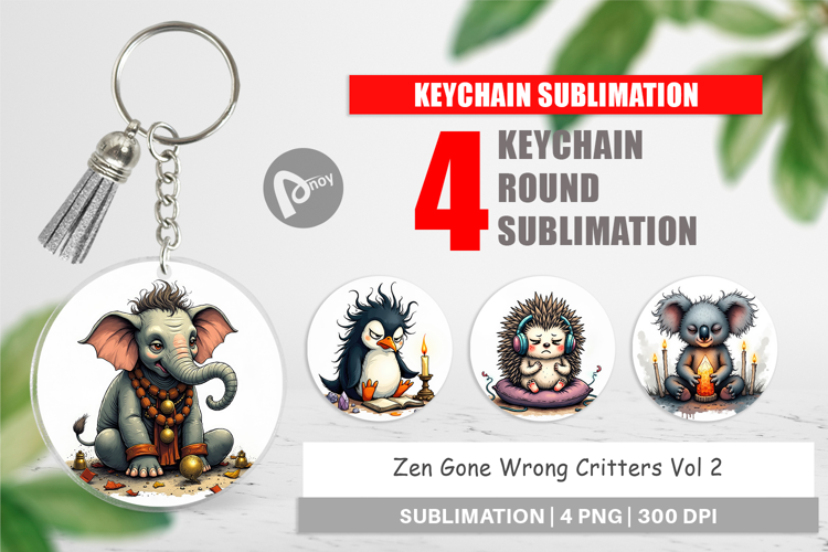 Keychain Zen Fail Critters