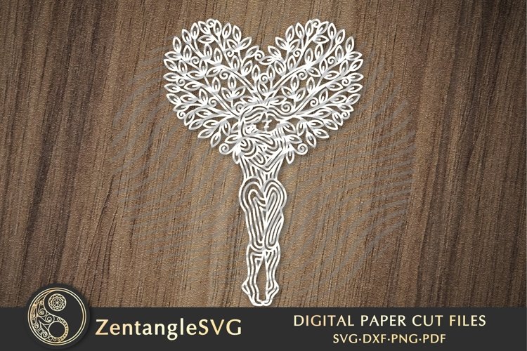 Heart Tree SVG, Wedding Paper cutting craft, Paper cut SVG