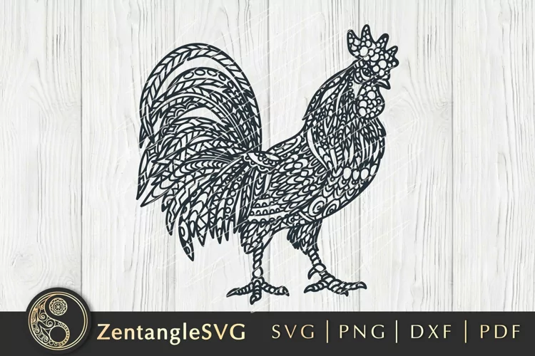 Cock SVG, Mandala Rooster SVG, Chicken Cutting Template