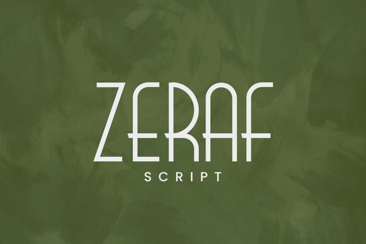 Zeraf Script Modern Elegant Display Font