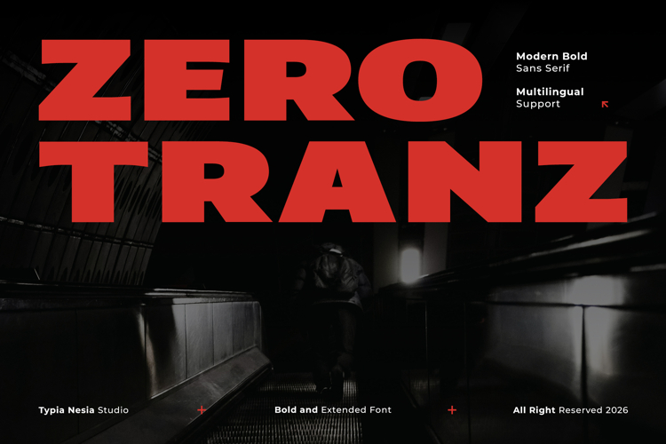 Zero Tranz - Bold Modern Expanded Sport Sans