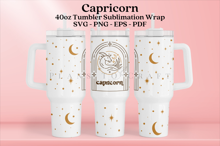 Zodiac 40oz Tumbler Wrap SVG | Celestial Design