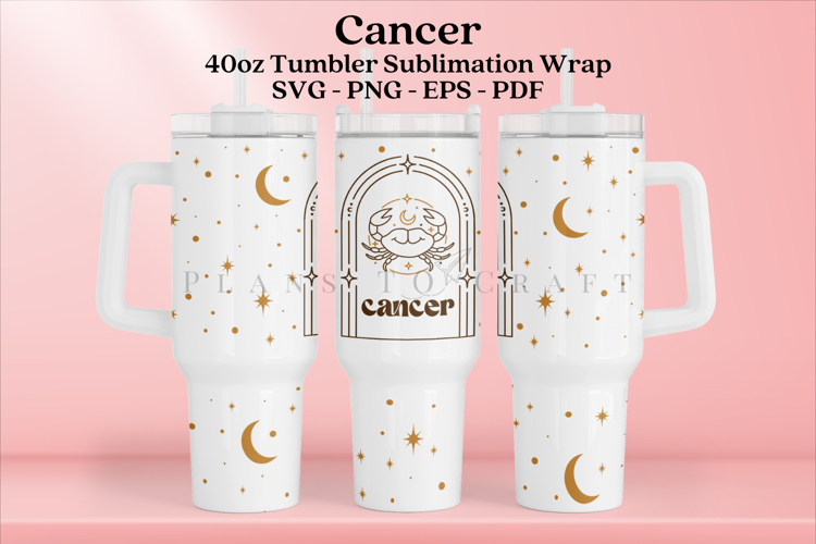 Zodiac 40oz Tumbler Wrap SVG | Celestial Design