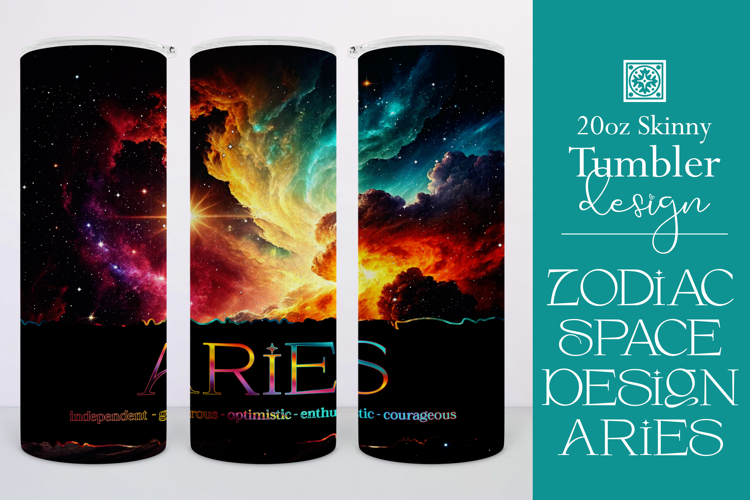 Zodiac Tumbler Wrap, Astrology Tumbler Wrap, Aries Traits