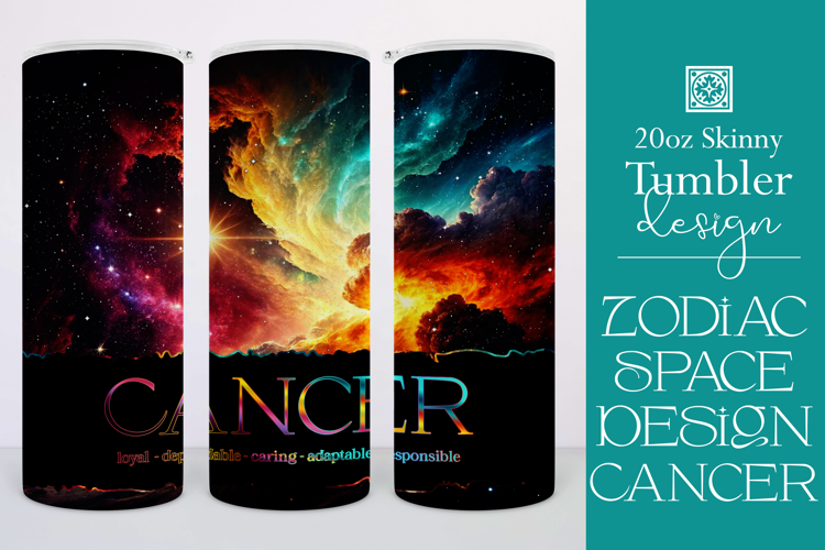 Zodiac Tumbler Wrap, Astrology Tumbler Wrap, Cancer Traits