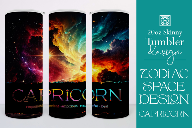 Zodiac Tumbler Wrap, Astrology Tumbler Wrap, Capricorn Trait