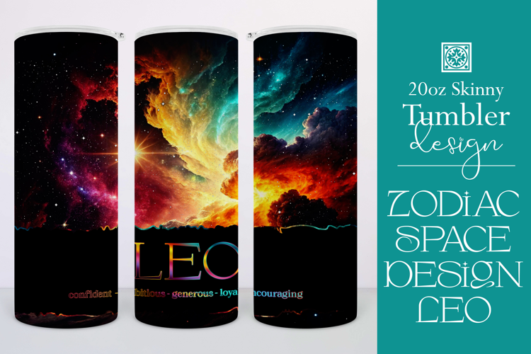 Zodiac Tumbler Wrap, Astrology Tumbler Wrap, Leo Traits